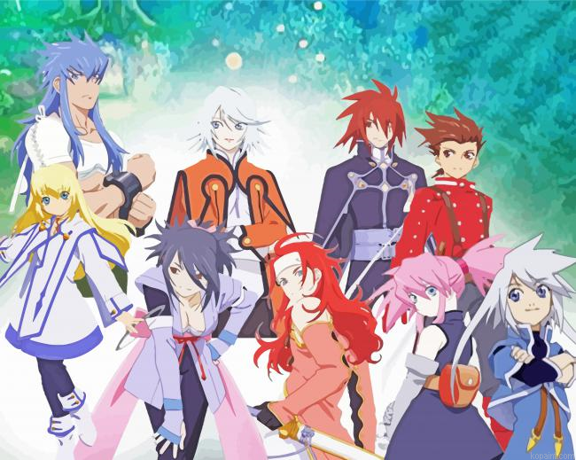 Tales Of Symphonia Video Game Poster Painting By Numberss.png