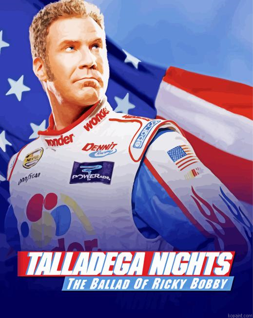 Talladega Nights Movie Poster Paint By Numbers