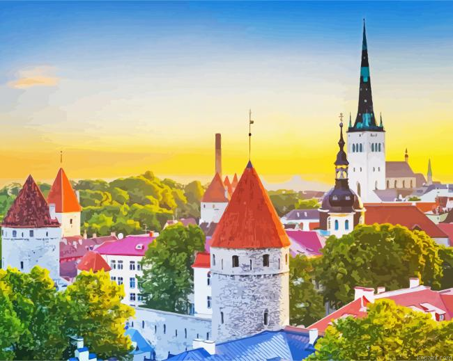 Tallinn Estonia Paint By Numbers.png