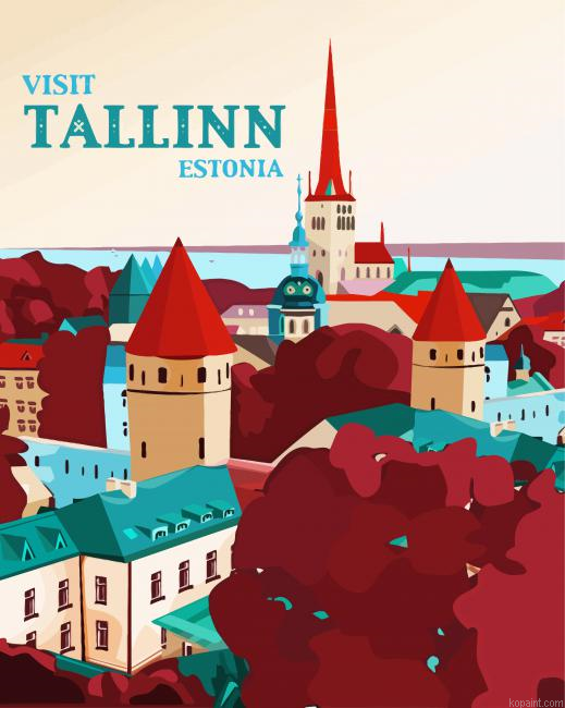 Tallinn Estonia Poster Paint By Numbers.png