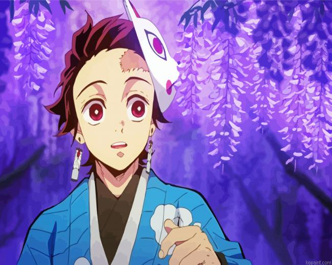 Tanjiro Demon Slayer Manga Paint By Numbers