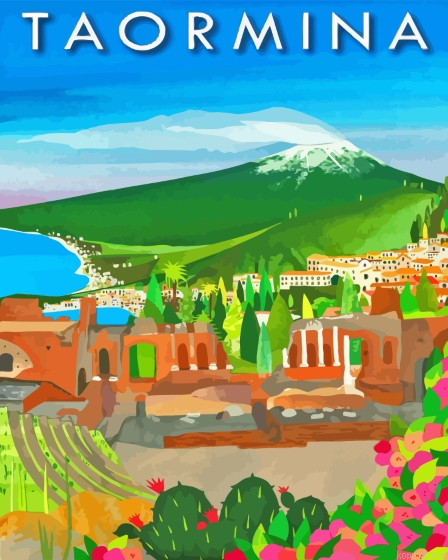 Taormina Sicily Theatre Painting By Numberss.png
