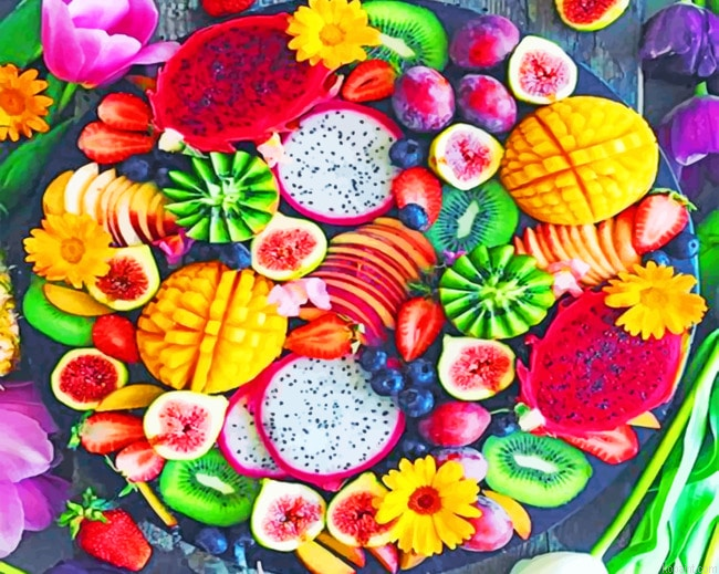 Tasty Fruits Food Paint By Numbers