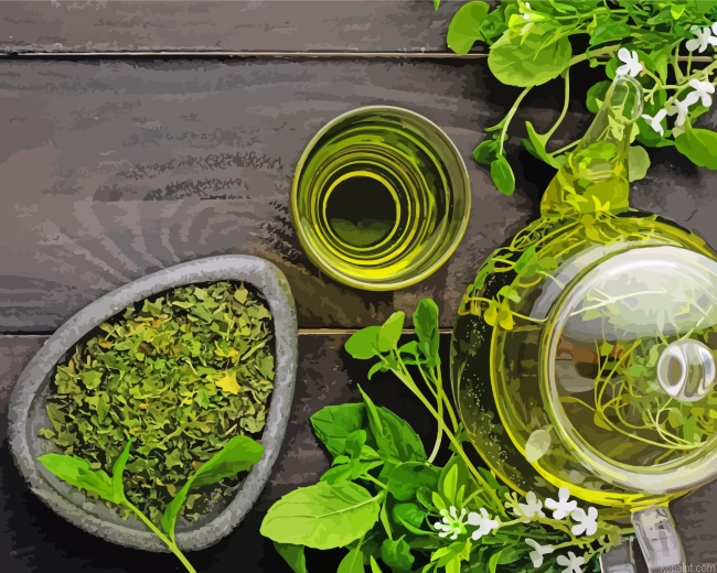 Tasty Green Tea Paint By Numbers