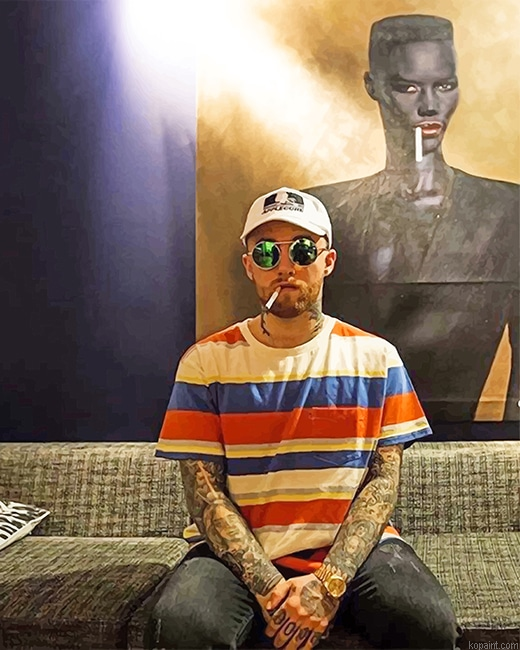 Tattooed Mac Miller New Painting By Numberss.png
