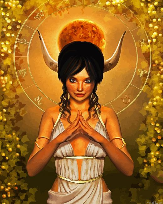 Taurus Lady Illustration Paint By Numbers.png