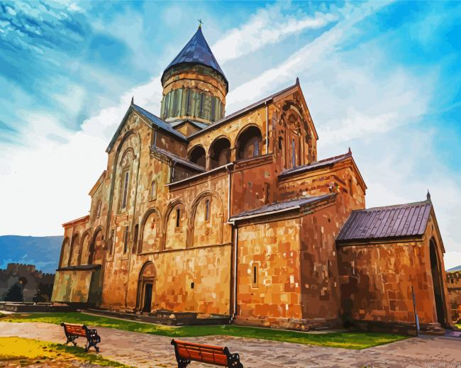 Tbilisi Svetitskhoveli Cathedral Paint By Numbers