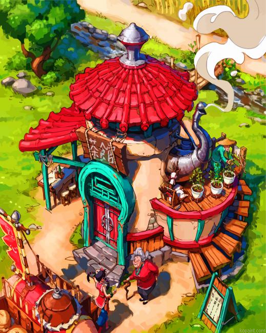 Tea House Painting By Numberss.png