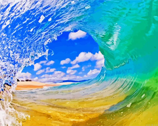 Teal Seascape Painting By Numberss.png
