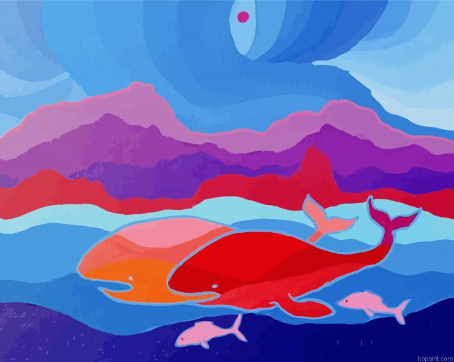 Ted Harrison Whales Of Monterey Painting By Numberss.png