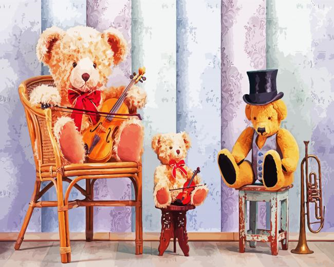 Teddy Bears Band Paint By Numbers.png