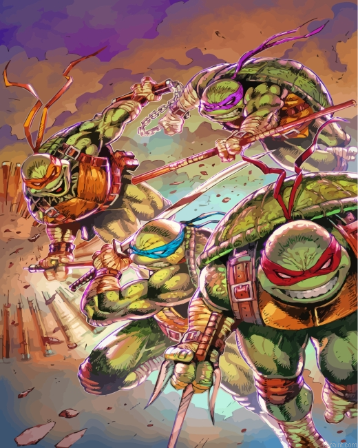 Teenage Mutant Ninja Turtles Art Paint By Numbers