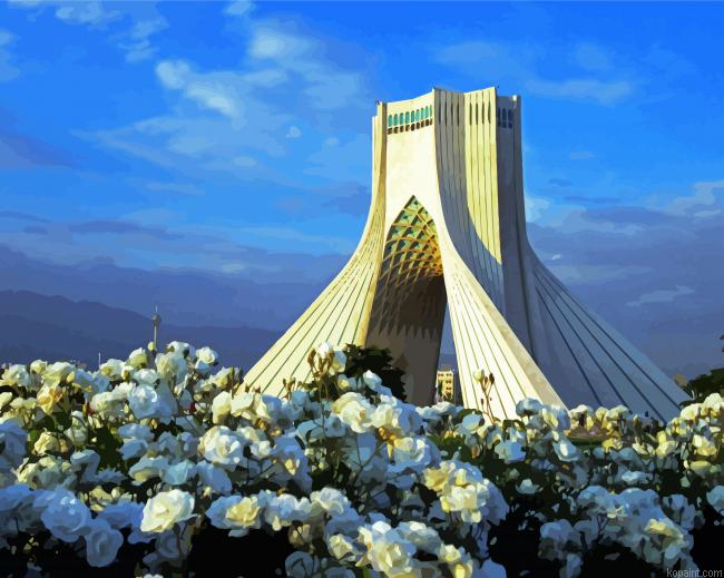 Tehran Azadi Tower Painting By Numberss.png