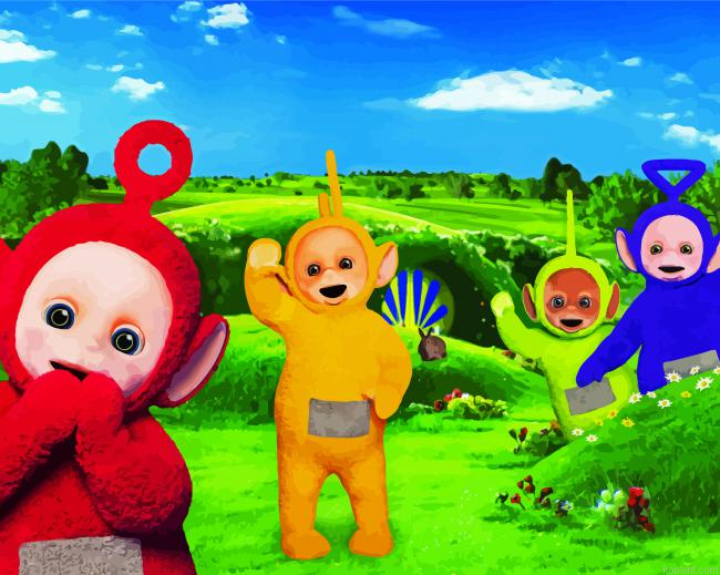 Teletubbies Characters Animation Paint By Numbers