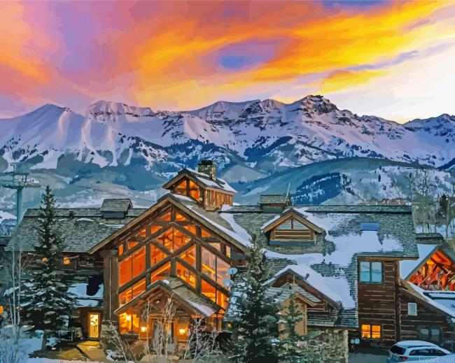 Telluride Mountains At Sunset Painting By Numberss.png