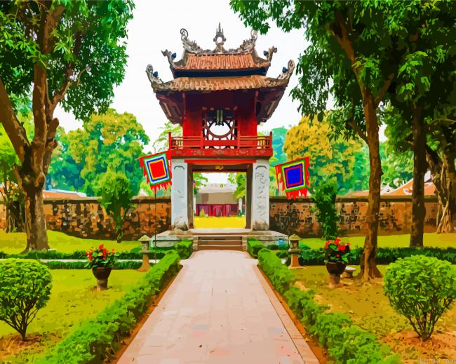 Temple Of Literature Hanoi Vietnam Painting By Numberss.png