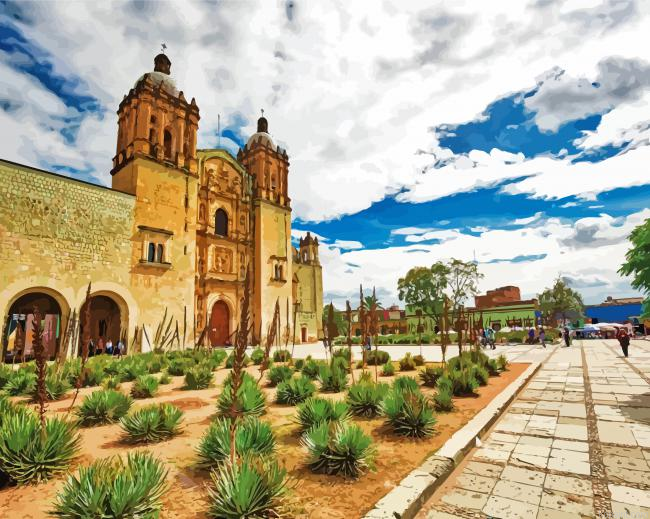 Templo De Santo Domingo Oaxaca Painting By Numberss.png