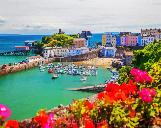 Tenby Town Painting By Numberss.png