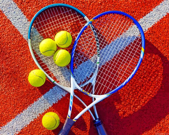 Tennis Equipment Painting By Numberss.png