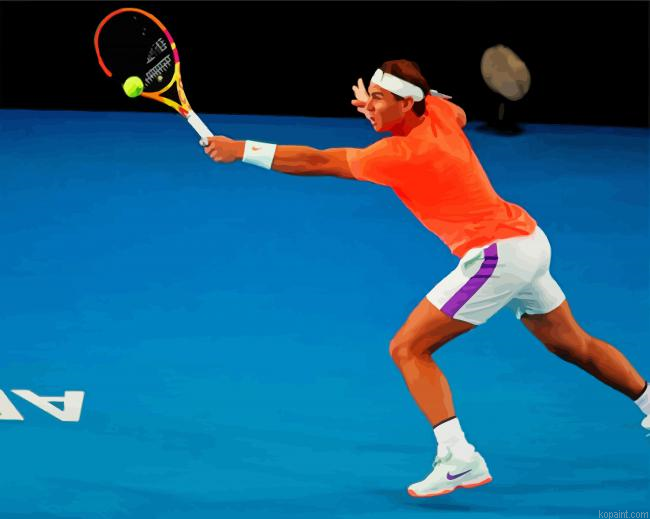 Tennis Player Nadal Sport Painting By Numberss.png