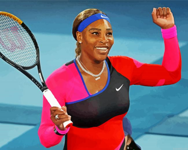 Tennis Player Serena Williams Painting By Numberss.png