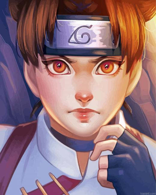 Tenten Face Art Painting By Numberss.png