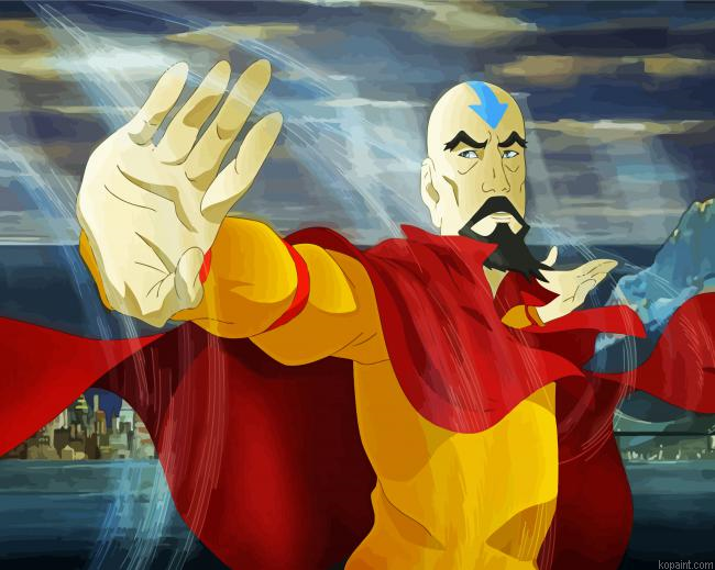 Tenzin Avatar Aang Paint By Numbers.png