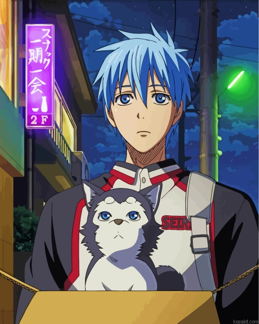 Tetsuya Kuroko And His Dog Painting By Numberss.png