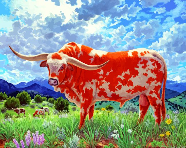 Texas Longhorn Painting By Numberss.png