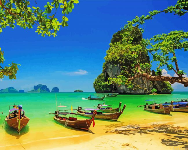 Thailand Wooden Kayaks Painting By Numberss.png