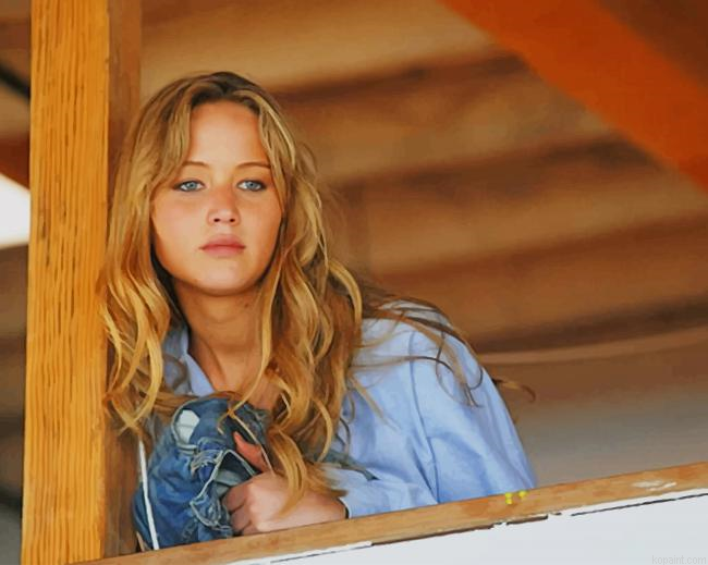 The Actress Jennifer Lawrence Painting By Numberss.png