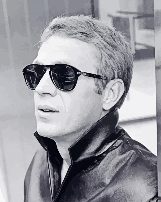 The American Actor Steve Mcqueen Painting By Numberss.png