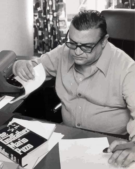 The American Author Mario Puzo Painting By Numberss.png