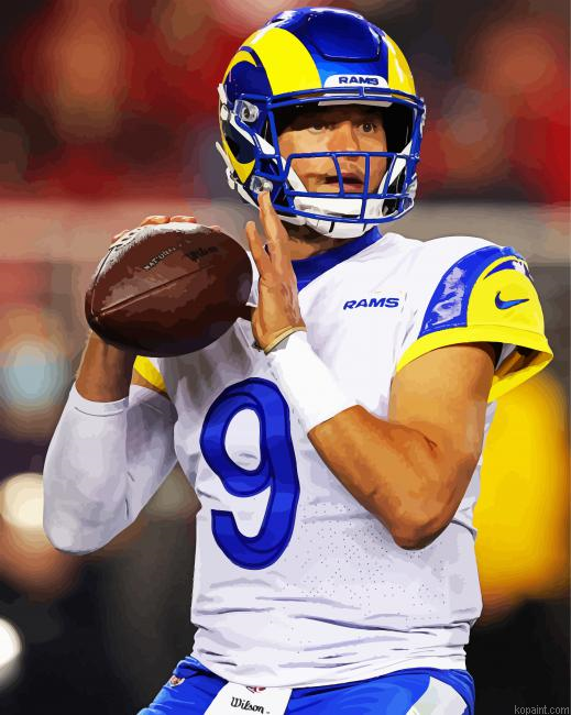 The American Football Quarterback Matthew Stafford Painting By Numberss.png