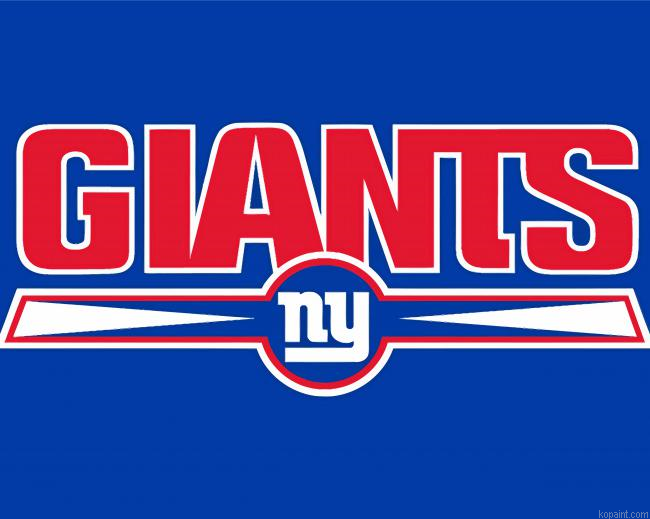 The American Football Team New York Giants Logo Painting By Numberss.png