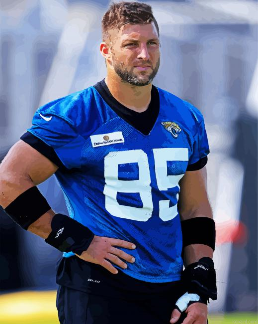 The American Footballer Tim Tebow Painting By Numberss.png