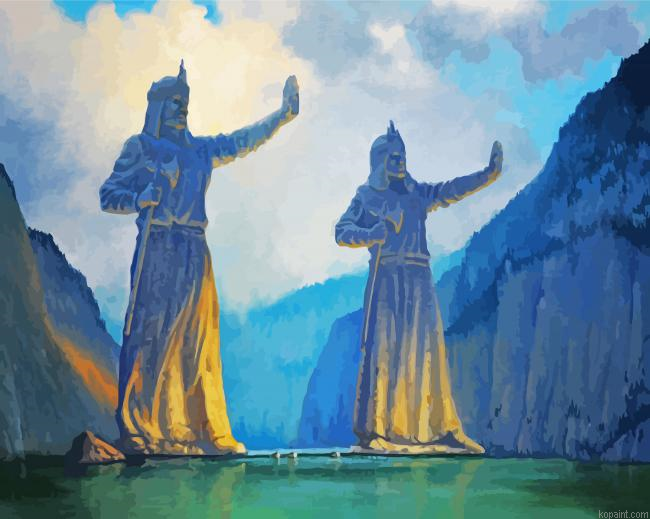 The Argonath Gates Buildings Painting By Numberss.png
