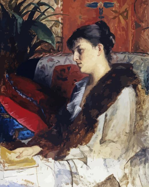 The Artists Sister In Law By Marie Bashkirtseff Painting By Numberss.png