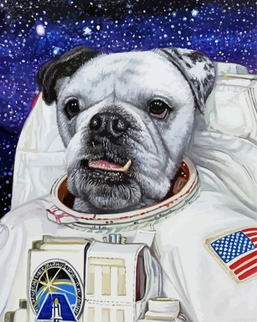 The Astronaut Dog Painting By Numberss.png