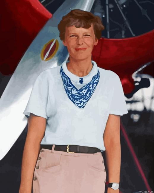 The Aviator Amelia Earhart Painting By Numberss.png