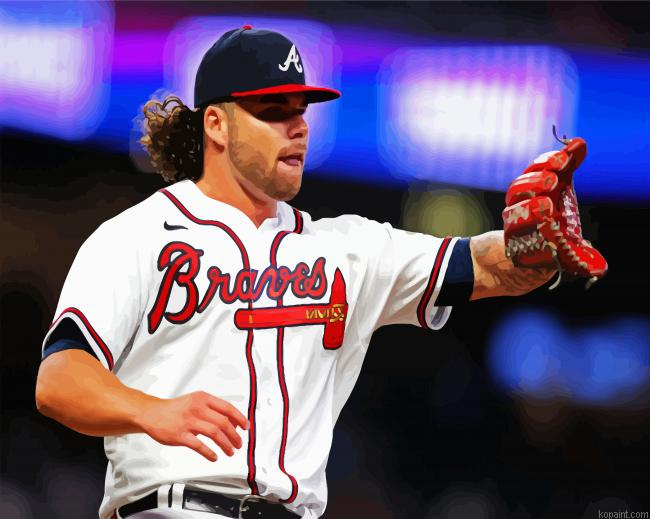 The Baseball Player Jacob Webb Atlanta Braves Painting By Numberss.png