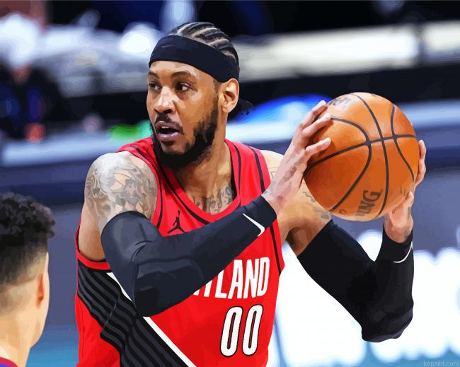 The Basketball Player Carmelo Anthony Painting By Numberss.png