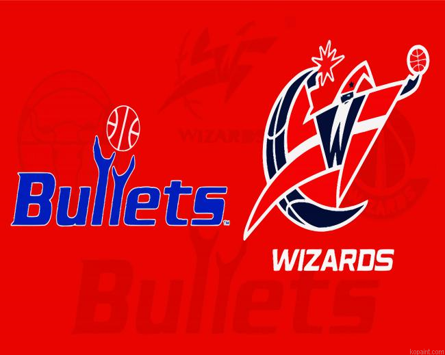 The Basketball Team Washington Wizards Logo Painting By Numberss.png