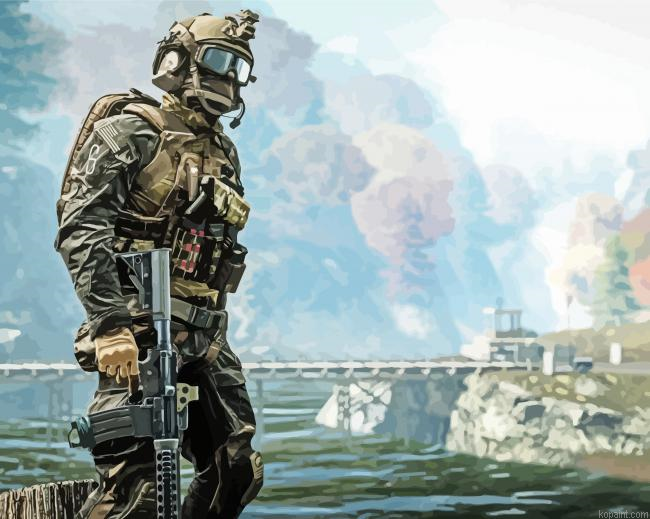 The Battlefield Video Game Character Painting By Numberss.png