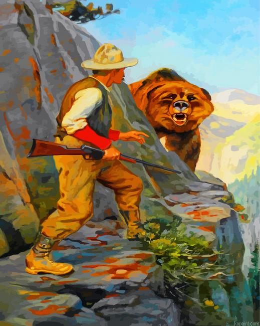 The Bear Attack Painting By Numberss.png