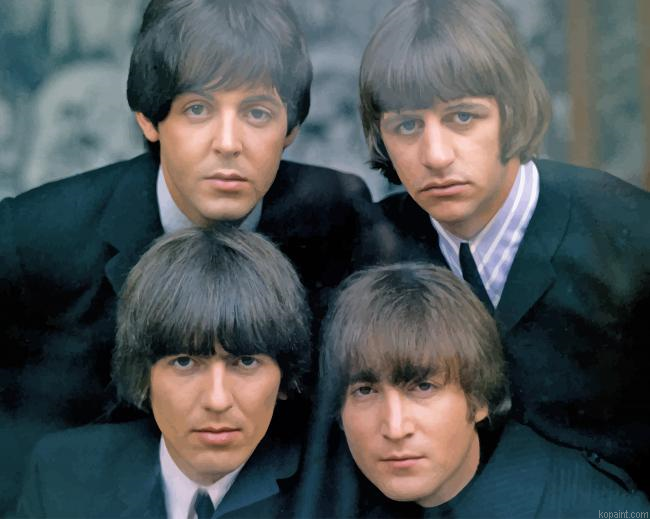 The Beatles Ringo Starr Paul Mccartney George New Painting By Numberss.png
