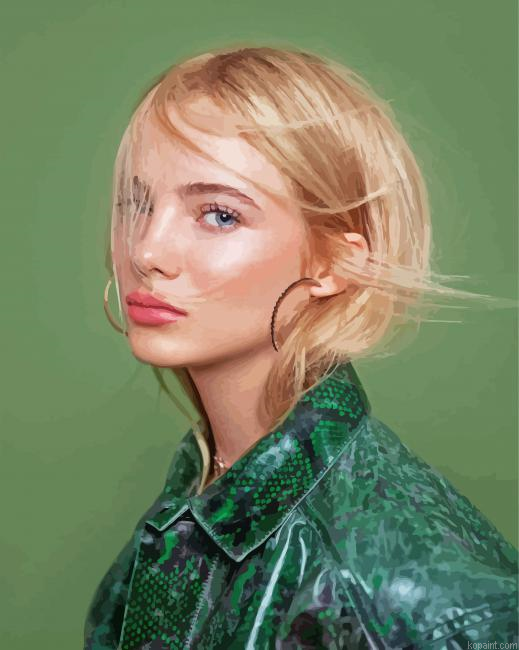 The Beautiful Actress Freya Allan Painting By Numberss.png