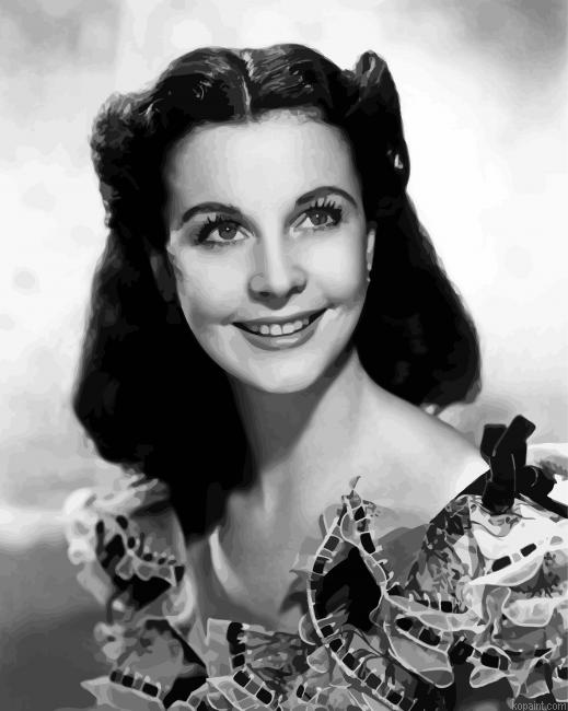The Beautiful Actress Vivien Leigh Painting By Numberss.png