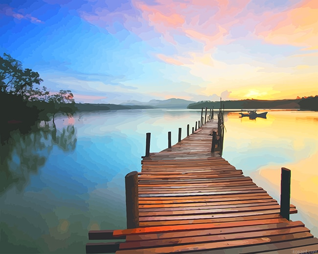The Beautiful Sunrise New Painting By Numberss.png