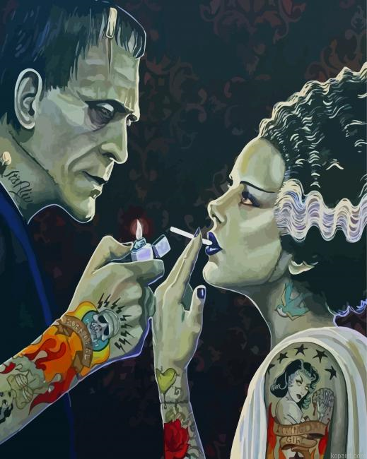 The Bride Of Frankenstein Painting By Numberss.png